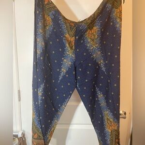 NEW  Thai Sabi Wrap Pants. Blue Multi Color